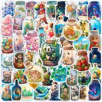 50pcs World in Bottle Series Graffiti Sticker, Waterproof Decorative Sticker, DIY Decal For Decorating Water Bottles, Compute...