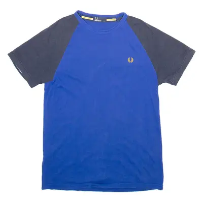 FRED PERRY Mens T-Shirt Blue M