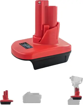 Save on Battery Costs! For Milwaukee M18 to M12 Battery Adapter - 12V tool power adapter, ABS Construction, Compatible with ...