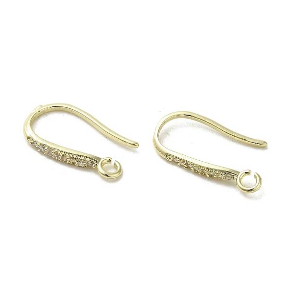 Brass Micro Pave Cubic Zirconia Earring Hooks