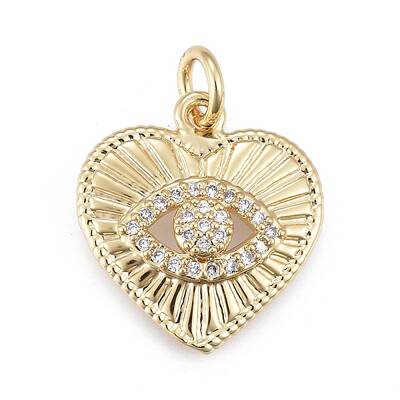 Brass Micro Pave Cubic Zirconia Pendants