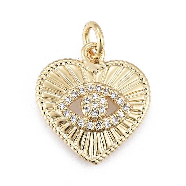 Brass Micro Pave Cubic Zirconia Pendants