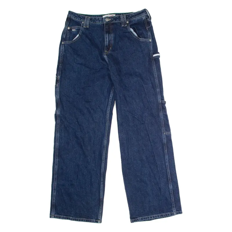 TOMMY JEANS Daisy Carpenter Womens Jeans Blue Loose Wide-Leg W30 L30