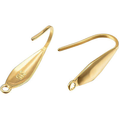 BENECREAT 60Pcs Vacuum Plating 316 Stainless Steel Pendant Earring Hooks Ear Wire Pendant for DIY Earring Making Kits - 19.5x...