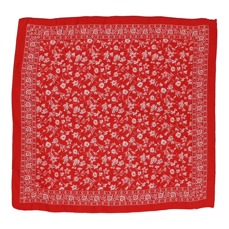 Unbranded Floral Scarf - No Size Red Polyester