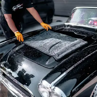 1 piece, car cleaning towel, ultra-fine fiber, thickened, quick drying, suitable for car maintenance and fine cleaning，Cara...