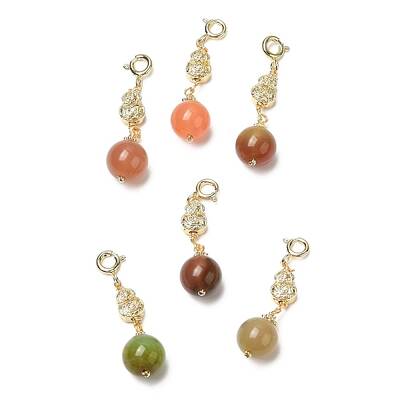 Natural Agate Round Pendant Decorations