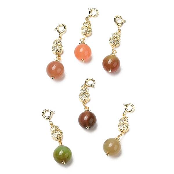 Natural Agate Round Pendant Decorations