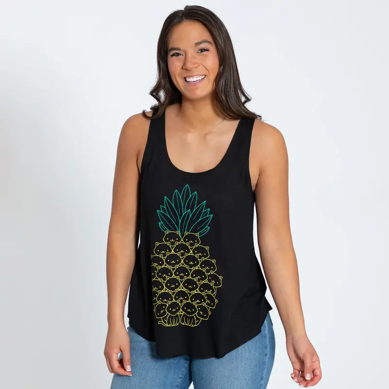 Cat Pineapple Tank Top - 3X