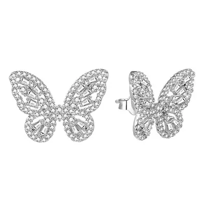 Agato Beautiful Silver Butterfly Earrings AGUP3094