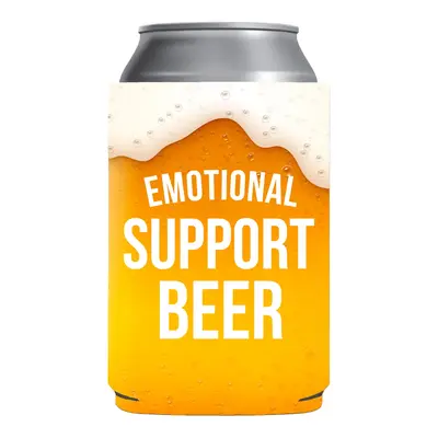 Funny Emotional Support beer Can sleeve holder Drinkware Mug Tumbler Cup Holder Bottles Cup Portable Reusable Beach Beverage...