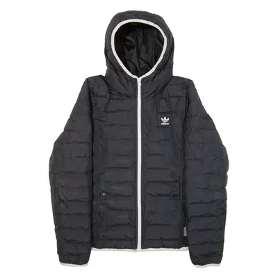 ADIDAS Insulated Womens Puffer Jacket Black Hooded UK 14
