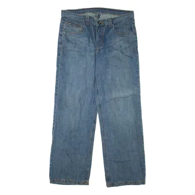 KANGOL Mens Jeans Blue Regular Straight W34 L31