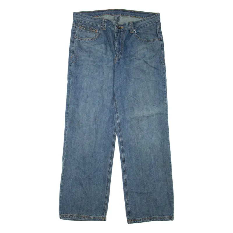 KANGOL Mens Jeans Blue Regular Straight W34 L31