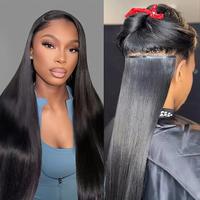 Seamless Clip In Hair Extensions Straight  & Yaki Straight& Body wave Virgin Human Hair 7pcs/pack Set High Quality