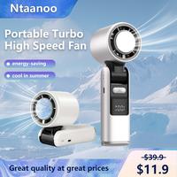 [Deals for you] Ntaanoo 2025 New Portable Handheld Turbo Fan, 100 Gear Wind, 3 IN 1 Hand Fan Rechargeable with Air Turbo Tech...