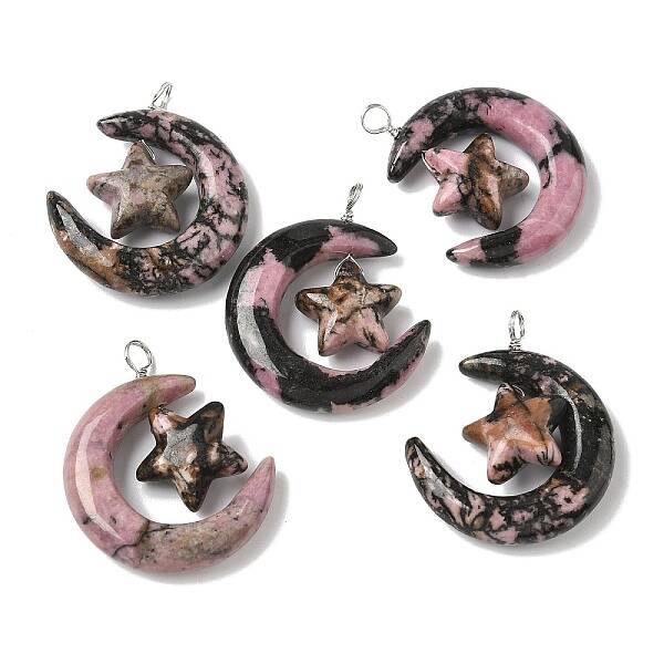 Natural Rhodonite Pendants