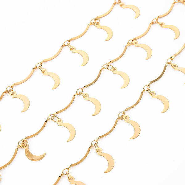 Handmade Brass Scalloped Bar Chains