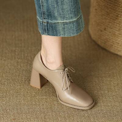 CHIKO Kyah Square Toe Block Heels Oxfords Shoes