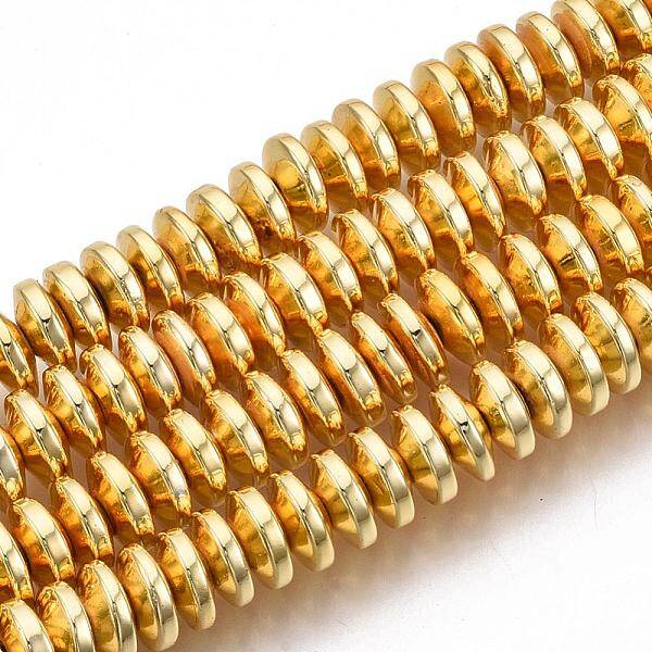 Electroplate Non-magnetic Synthetic Hematite Bead Strands