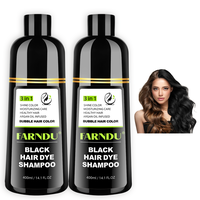FARNDU Hair Dye Shampoo, Gray Coverage, 3 in 1 (+Shampoo+Conditioner), 10 Minute Color for Men & Women, All Hair Types, Long ...