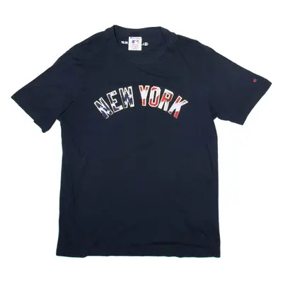 CHAMPION Mens T-Shirt Blue USA S