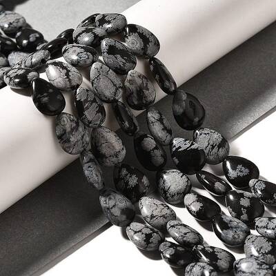 Natural Snowflake Obsidian Beads Strands