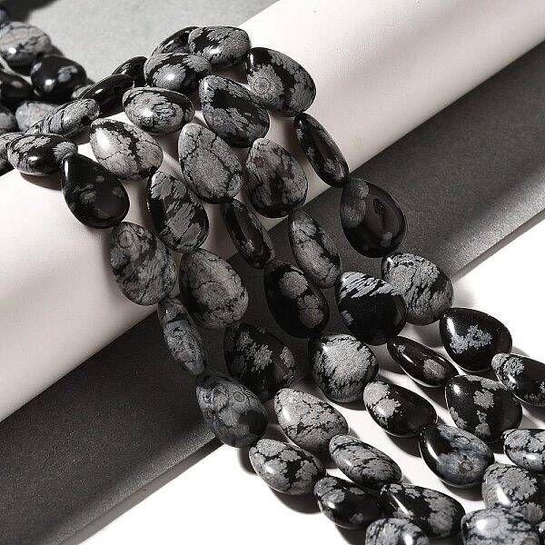 Natural Snowflake Obsidian Beads Strands