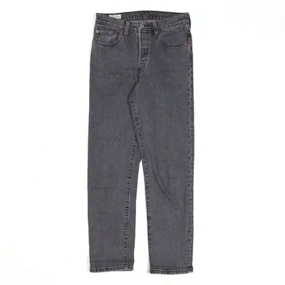 LEVI'S 501 BIG E Grey Denim Regular Straight Jeans Womens W25 L28