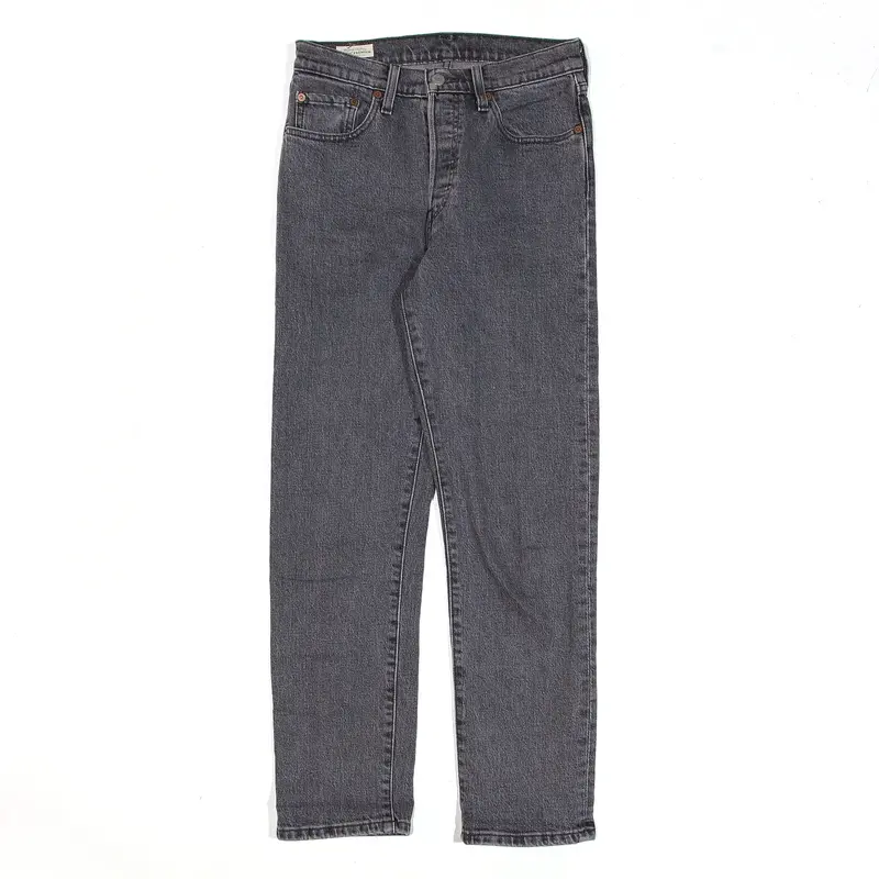 LEVI'S 501 BIG E Grey Denim Regular Straight Jeans Womens W25 L28