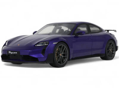 2023 Porsche Taycan Turbo GT Purple Sky Metallic 1/18 Model Car by GT Spirit