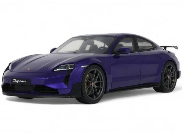 2023 Porsche Taycan Turbo GT Purple Sky Metallic 1/18 Model Car by GT Spirit