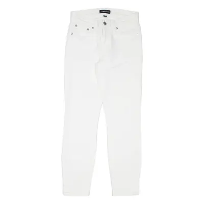 J.CREW Petite Womens Trousers White Regular Skinny W23 L25