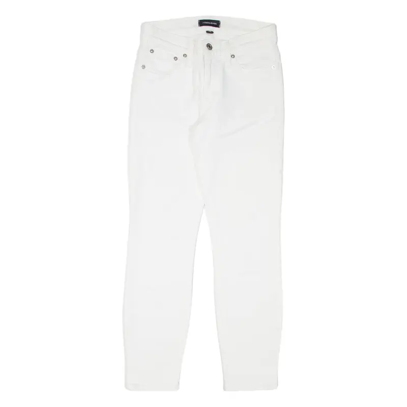 J.CREW Petite Womens Trousers White Regular Skinny W23 L25
