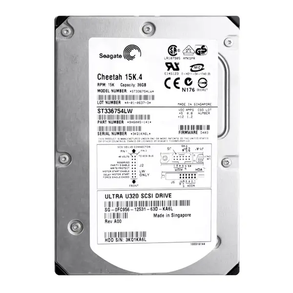 FC956 Dell 36GB Ultra-320 SCSI 15000 3.5-inch Hard Drive