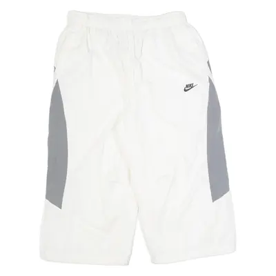 NIKE Mens Sports Shorts White L W34