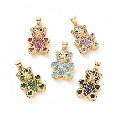 Brass Cubic Zirconia Pendants
