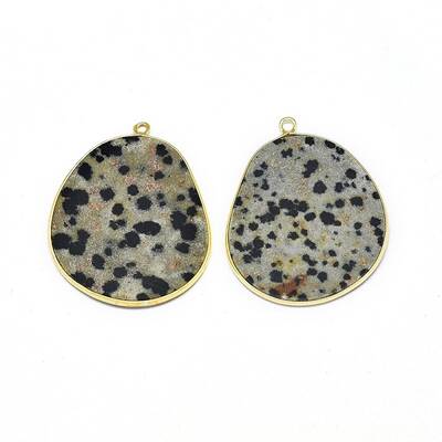 Natural Dalmatian Jasper Pendants