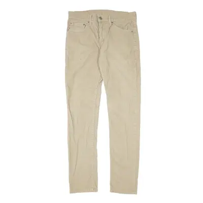 LEVI'S 511 Corduroy Trousers Beige Slim Straight Mens W32 L34