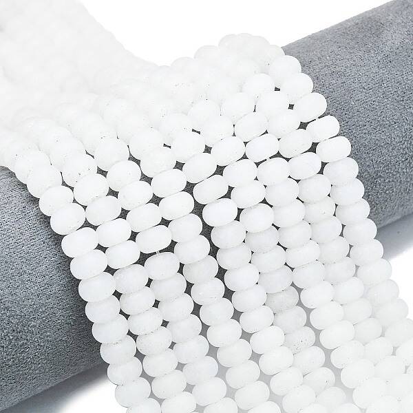 Natural White Jade Beads Strands