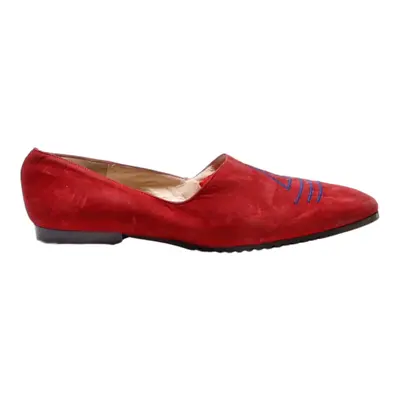 BALLY Espadrille Shoes Red Synthetic Womens UK 4