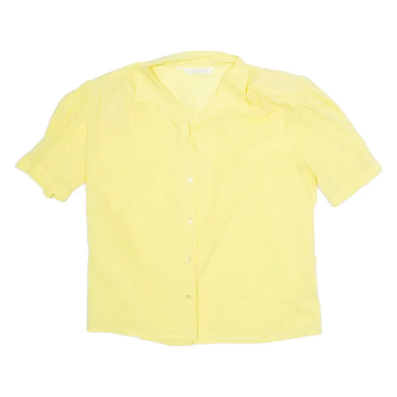 VANITY Womens Shirt Yellow Collared M