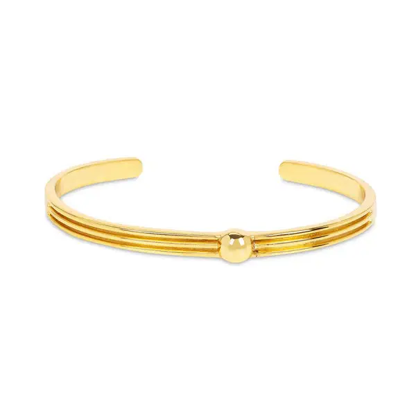 Athena Plain Gold Cuff Bracelet