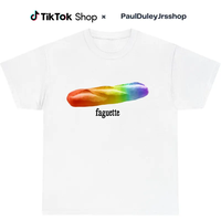 Faguette Pride shirt, Funny Pride French LGBTQ Joke Unisex Tee | LGBT Baguette T-Shirt, Gift for Gay Friend, Meme Shirt