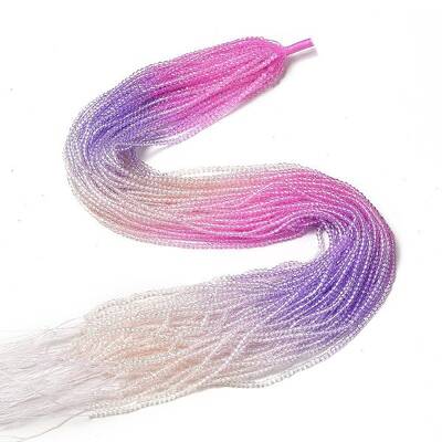 Transparent Gradient Color Glass Beads Strands