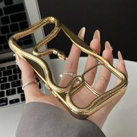 Fashion Snake Pattern Phone Case, Anti-slip & Anti-fall Phone Protective Cover, Phone Accessories Compatible with iPhone 16 1...