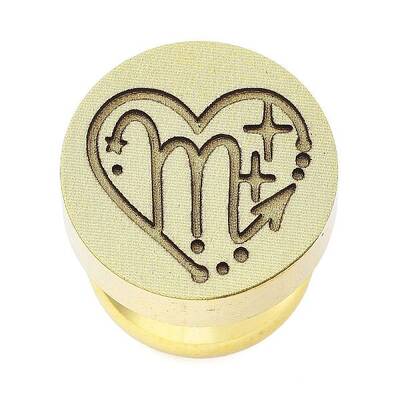 Constellation Golden Tone Wax Seal Brass Stamp Heads