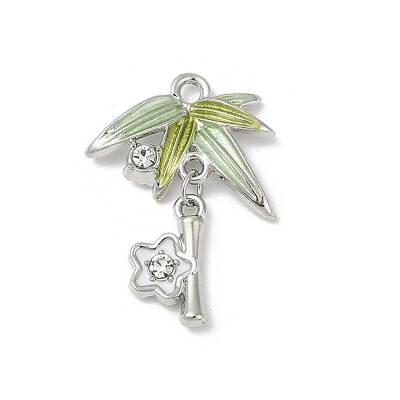 Rack Plating Alloy Enamel and Rhinestone Pendants
