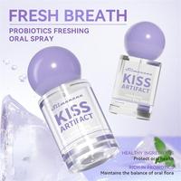 Probiotic Oral Spray Kiss Artifact Mint - Long-Lasting Freshness, Alcohol-Free, 15ml, Ideal for Travel & Dating, Enhances Nat...