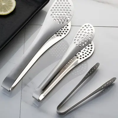 Multipurpose Stainless Steel Food Tongs (1 Count), Multifunctional Food Tongs, Kitchen Cooking Tongs, Cooking Utensils for Ho...